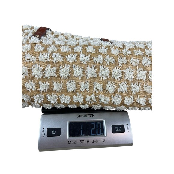 Tommy Bahama Tan Black Woven Tote Bag Brown Strap Large Shoulder Purse Beachy - Picture 16 of 16